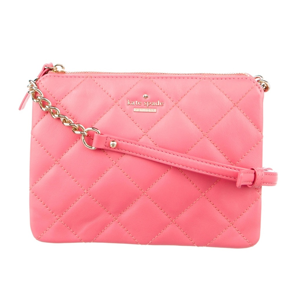 Kate Spade New York Emerson Place Harbor Shoulder Bag Crossbody Quilted Pink